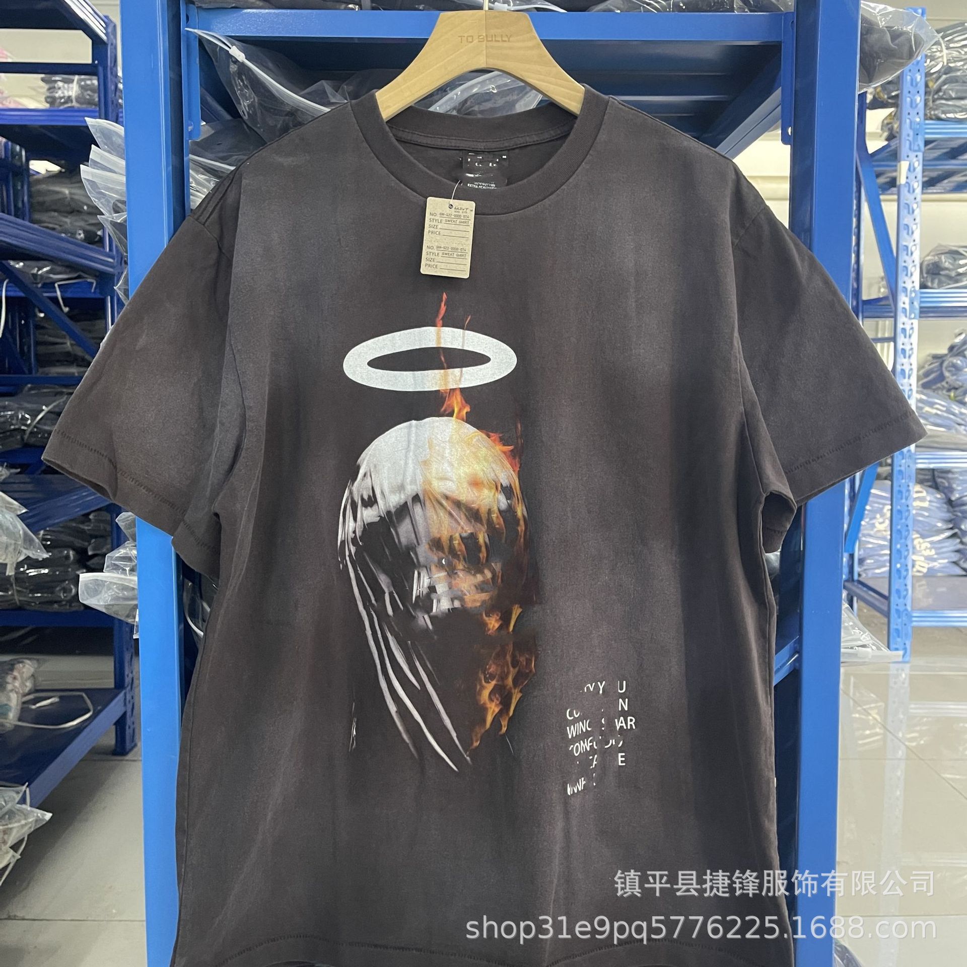 クロスボーダーの新型欧米のファッションブランドのレトロな水洗いは古い落書きをします。