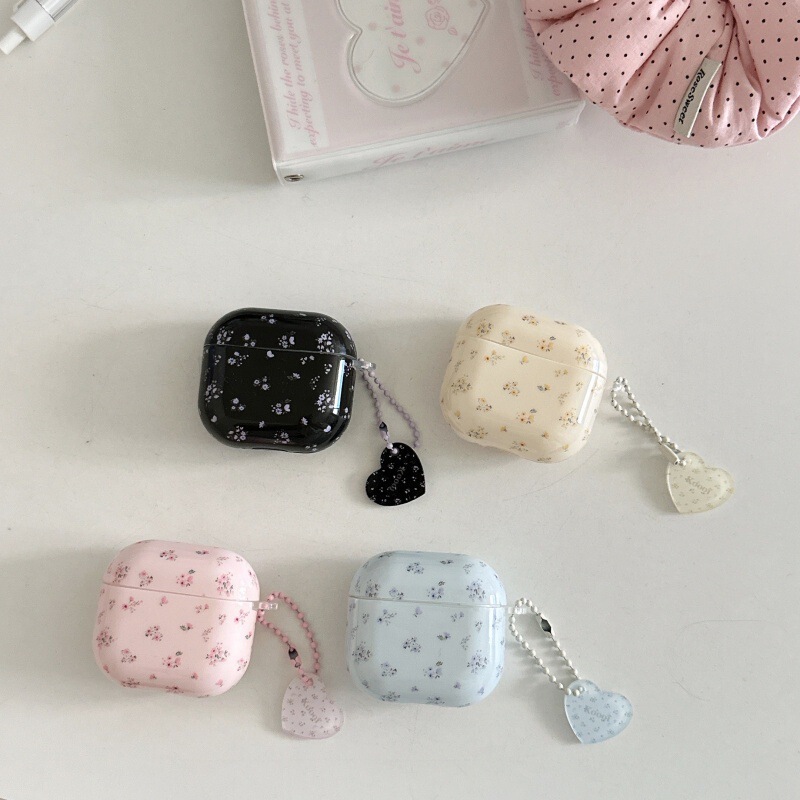 Fresh and Simple Floral Design Suitable for AirPods Pro Earphone Case, Apple 2/3/4 Generation Wireless Bluetooth Protective Cover