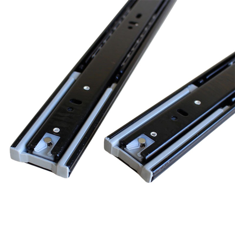 Sukopu de tres secciones de la diapositiva del cajón engrosada Mute Slide amortiguación de acero laminado en frío buffer bola de acero deslizante