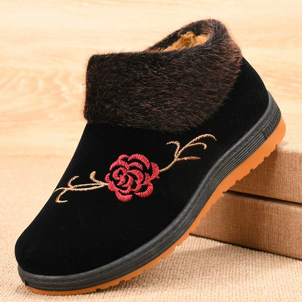 Black cotton shoes