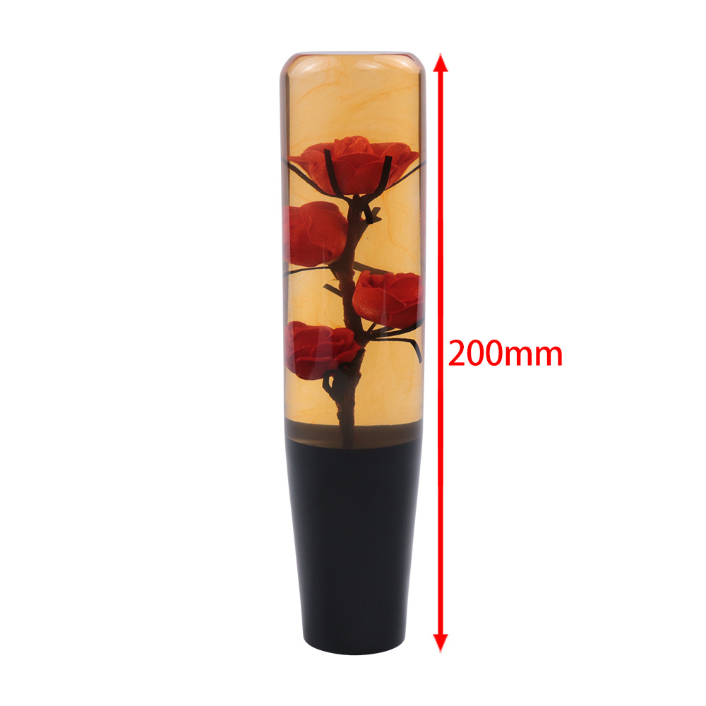 Car modification universal acrylic personality crystal rose gear head shift manual gear shift lever head