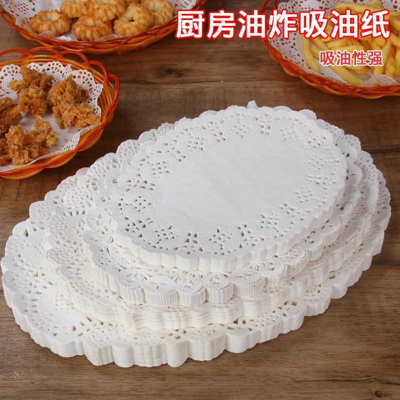 楕円形のベーキングの縁の紙の揚げ物の油を吸う紙のパッドのピザのケーキの台所の花の底の紙の軽食の油を遮る紙|undefined