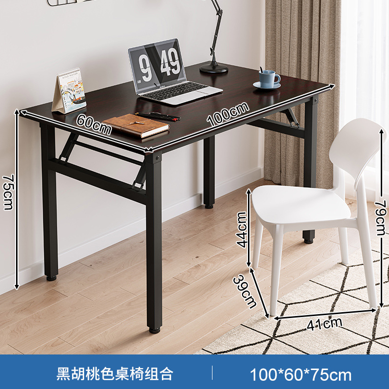 Mesa plegable simple casa de alquiler mesa de dormitorio Mesa DE TRABAJO escritorio plegable estudio de estudiante en casa Escritorio de escritura