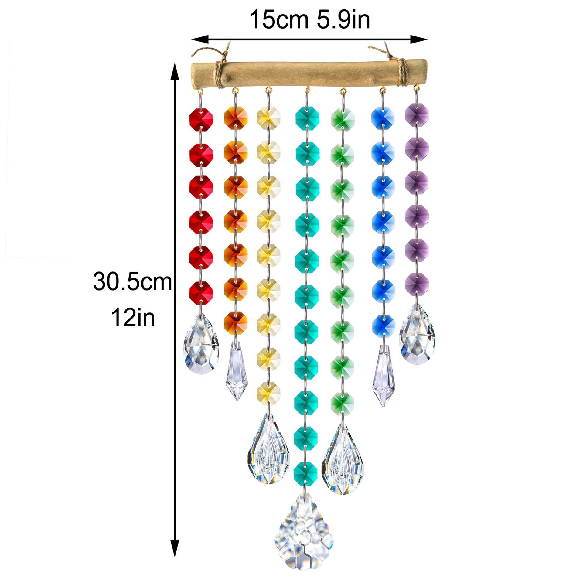 Wooden stick dream crystal wind chime 1