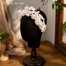 喜优新娘头饰婚纱花朵发箍森女海边度假沙滩配饰头花