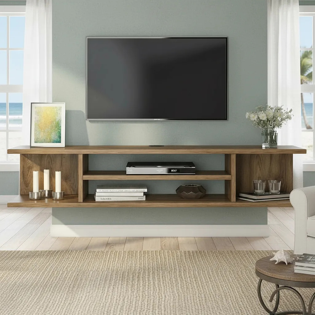 Tv Cabinet Cross-Border Wholesale Hot-Selling European and American Style Storage Rack Wall-Mounted Modern Simple Living Room Wall-Mounted Tv Cabinet