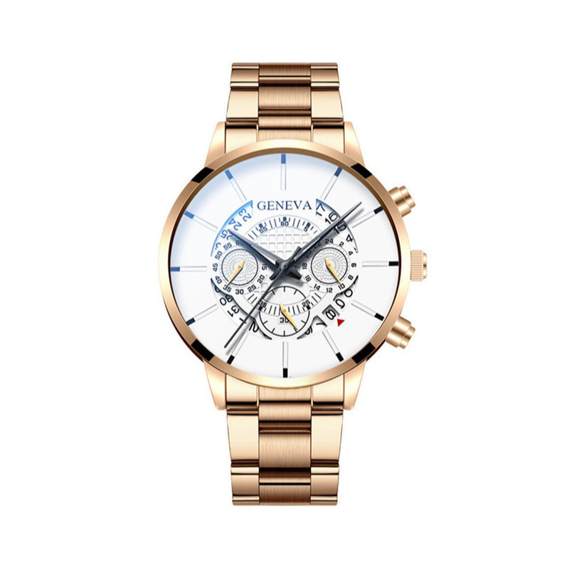 Round Dial Shape Holiday, Daily Occasion Quartz Movement Casual Solid Color Buckle Quartz Men's Watches