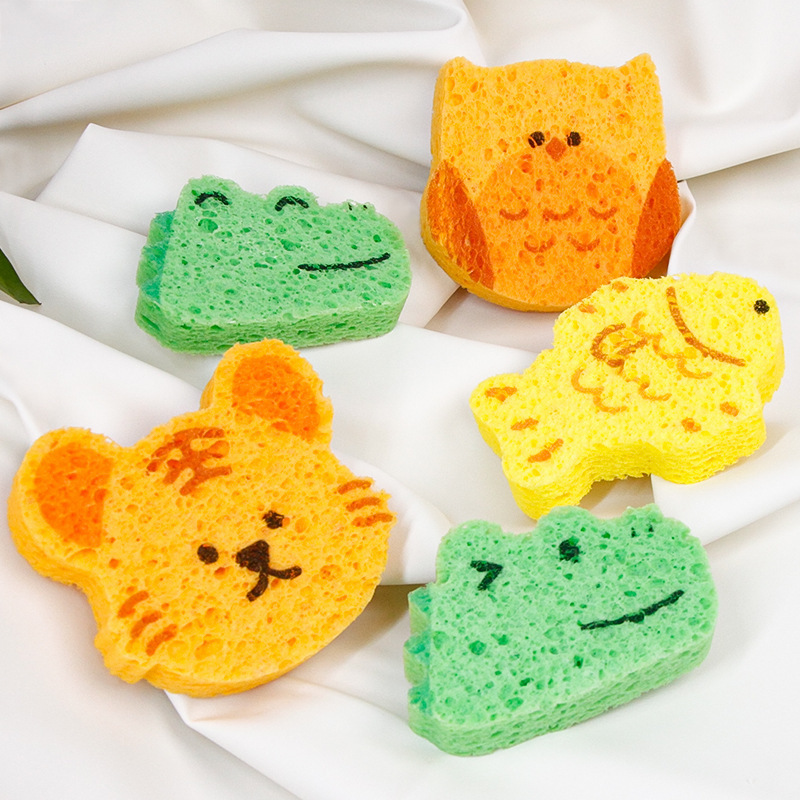 Animal Cartoon Bath Sponge Wipe Bath Mud Wipe Artifact Bathroom Supplies Bath Wipe Kitchen Cleaning Dishes Sponge Wipe