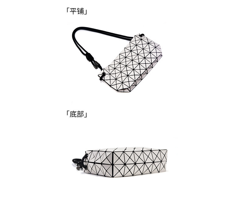 Zhai San Yi Sheng Tofu Bag 2024 Neues Modell Geometrisches Rautenmuster Kordelzugbeutel Modische und minimalistische Umhängetasche mit Tragegriff