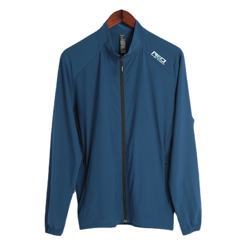 Men's Trendy Outdoor Summer New Sports Training Jacket, Group Purchase, Stand Collar, Couple's Casual Running Thin Quick-Dry Long-Sleeve Jacket