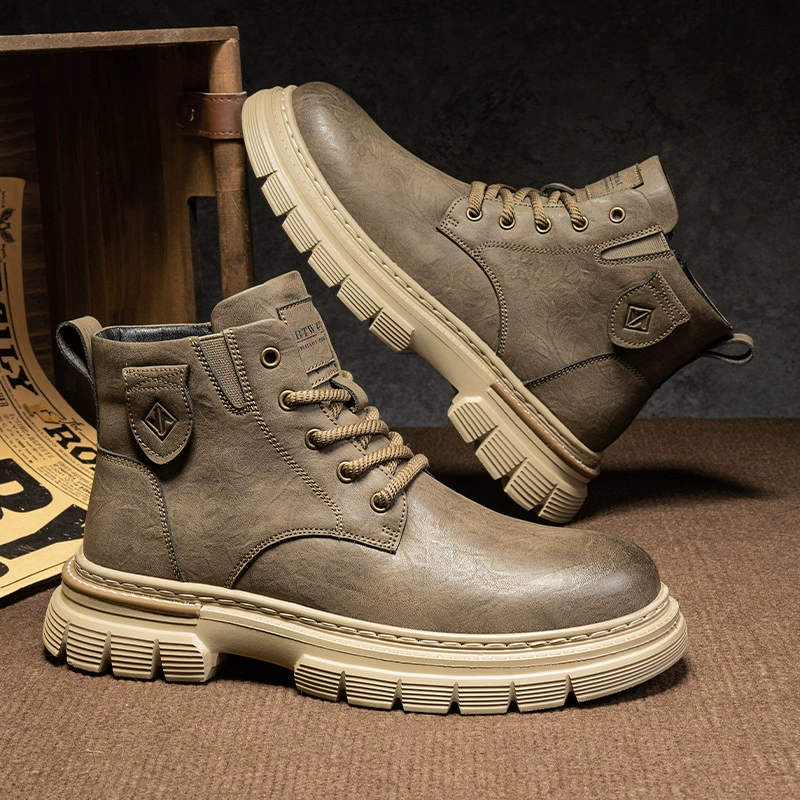 Британские ветры осенние и зимние новые мужские кожаные шнуровки