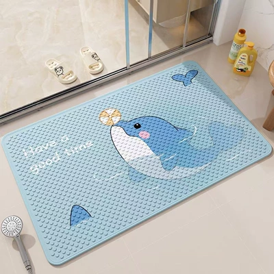 Avtomobil döşəmə paspasları – Toilet Bathroom Floor Mat - dolphin-no-34-3565cmanti-slip-and-safe-bathing