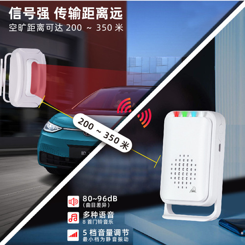 Villa Garage Driveway Alarm Split Remote Backyard Doorbell Infrared Radar Sensor Detector 