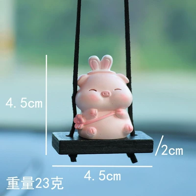 Car hanging piggy car interior pendants - rabbit-ears-pig-car-pendant