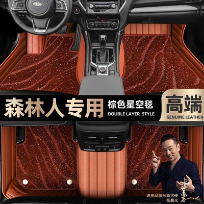 Ayaqaltılar (Kovriklər) 16-22 double-layer car mats [black - brown-leather-brown-starry-sky-blanket-double-layer