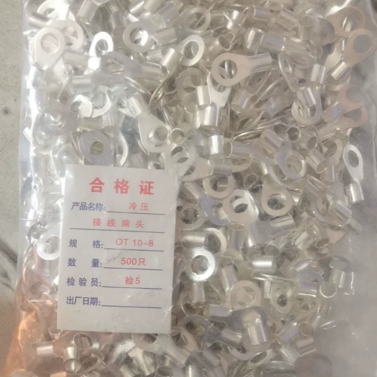 Носик холодного отжима OT OT10-8 Круглые соединительные клеммы с голым концом, упаковка из 500 шт.