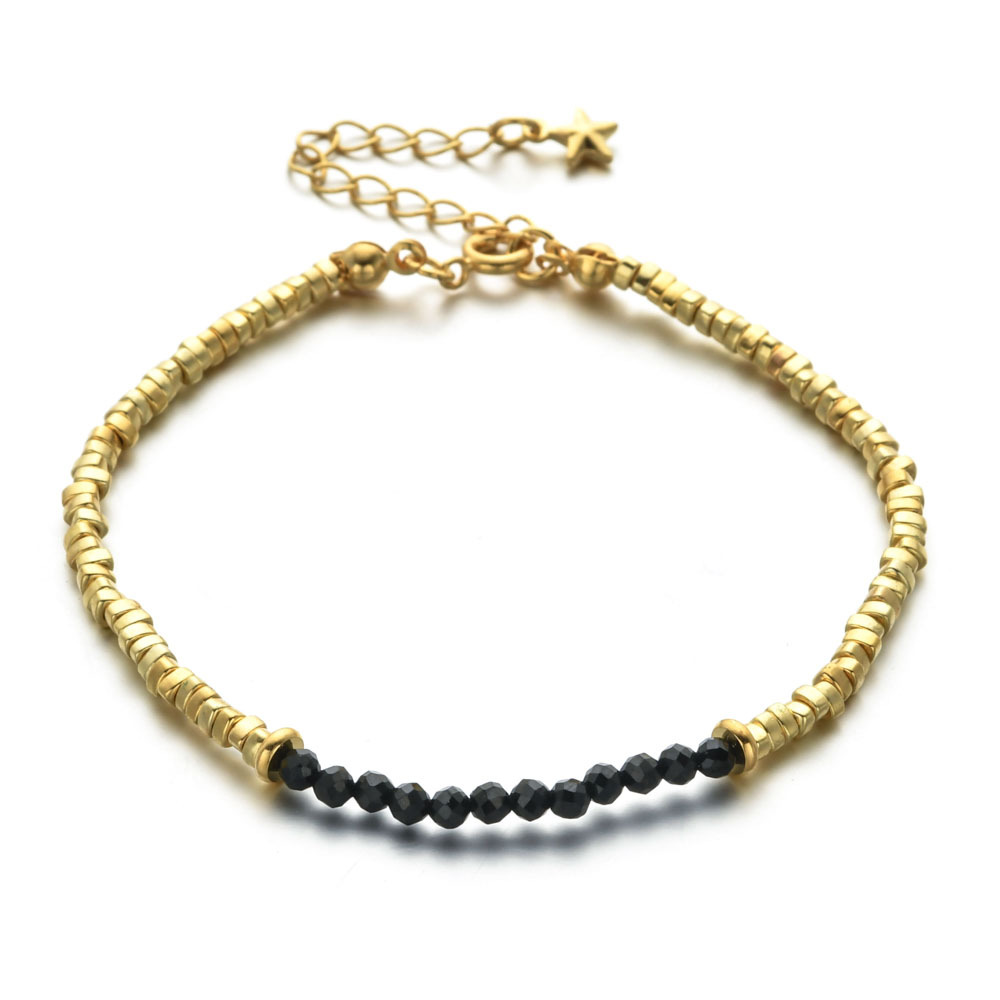 Women'S Gender Ethnic Style Color Block Natural Stone Beaded Plating Bracelets