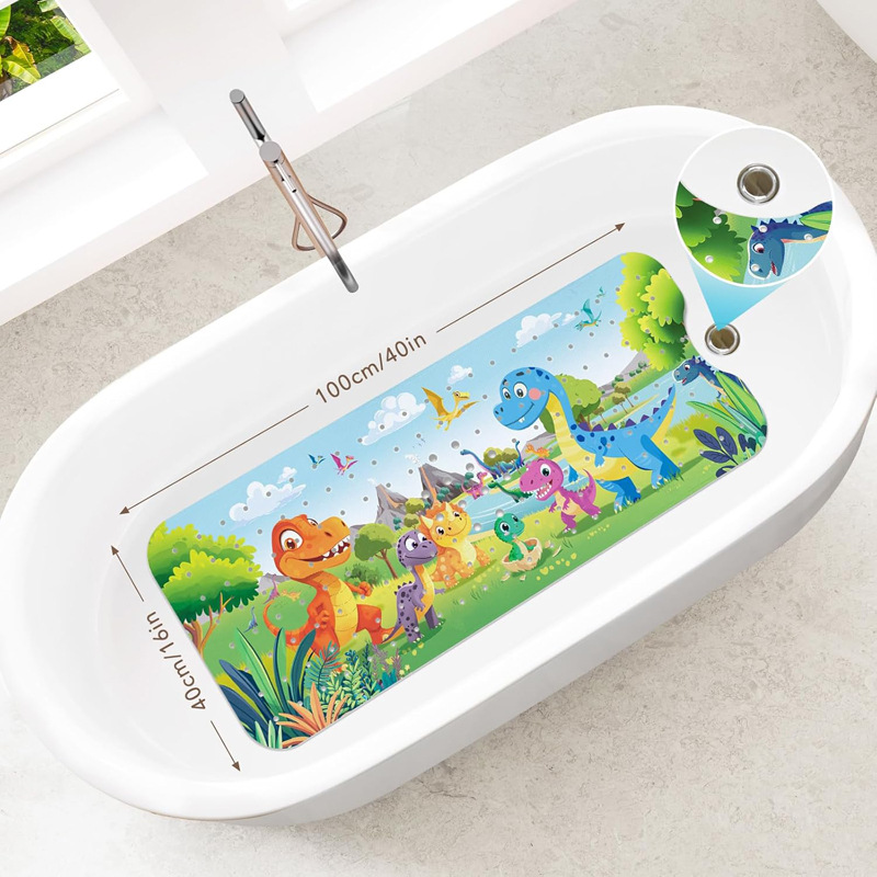 Alfombrilla antideslizante para baño con diseño de océano de dibujos animados para niños de Amazon, alfombrilla antideslizante para piscina, baño, alfombrilla antideslizante