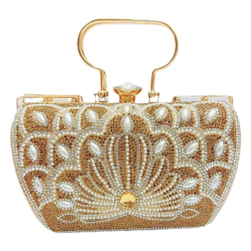 Nuevo bolso retro transfronterizo bar fiesta boda cumpleaños banquete bolso de diamantes incrustado crossbody bolso de noche