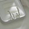 Metal silver needle, design earrings, silver 925 sample, simple and elegant design, trend of season