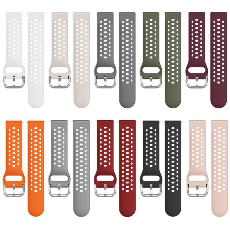 xDfind universal plata hebilla de silicona pulsera deportiva 20mm para una variedad de reloj inteligente de marca