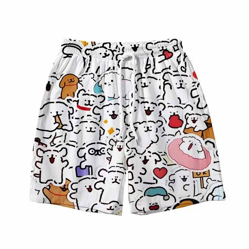 【Can Be Shipped Individually】2026 Cartoon Hello Kitty Shorts Summer Unisex Couple Versatile Beach Shorts Cute