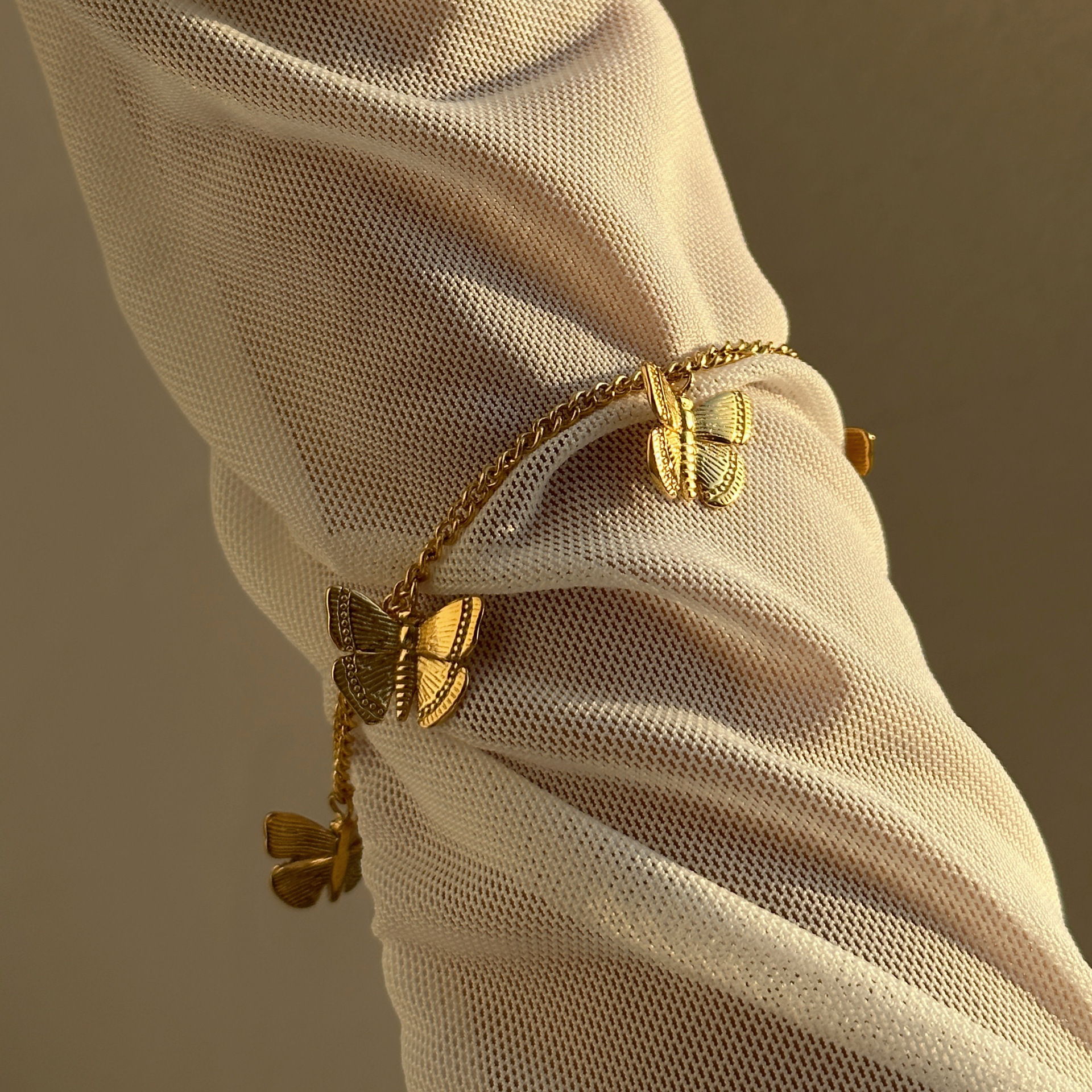 Feenhafter Stil Schmetterling Titan Stahl Halskette display picture 1