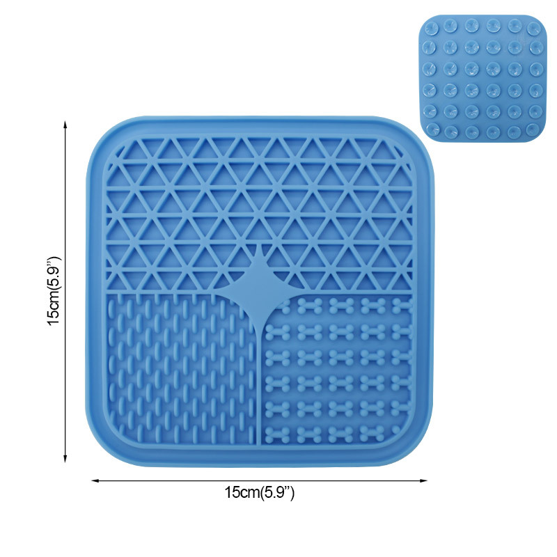 Estera de comida de silicona para mascotas con ventosa gato y perro placa estera de comida lenta antiestrangulamiento y dispensador de comida lenta estera de comida para mascotas antideslizante impermeable