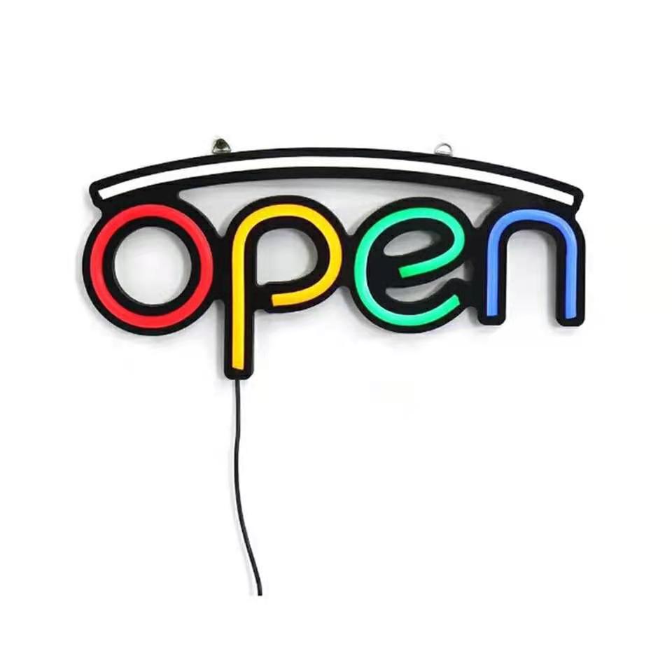 跨境柔性广告牌发光字LED软管酒吧户外霓虹灯牌招牌open霓虹灯