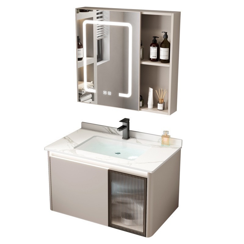 Espacio de aluminio cuarto de baño combinación Hotel Roca Placa de lavado integrado mesa de lavado baño lavabo cuenca transfronteriza