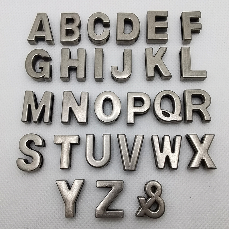 厂家批发复古手工diy箱包皮具服装饰品配件26个英文字母五金扣