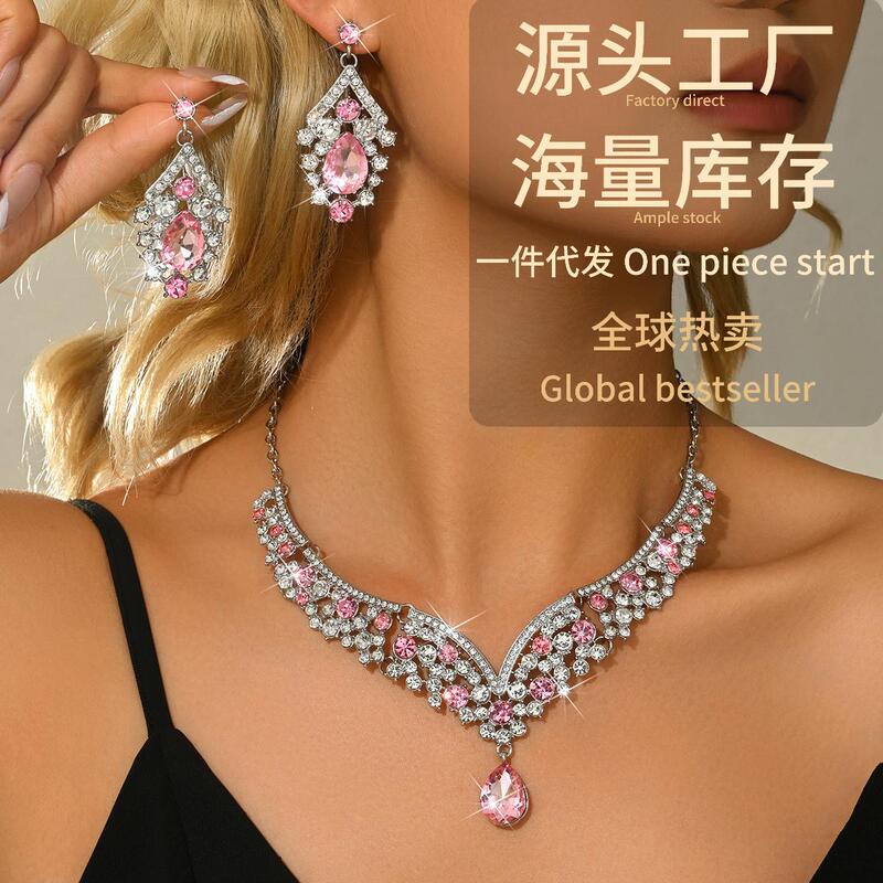 Cross-Border Best-Selling Retro Palace-Style Necklace and Earring Set, Wedding Banquet Dress Accessories, High-End Luxury Set Cross-Border Best-Selling Retro Palace-Style Necklace and Earring Set, Wedding Banquet Dress Accessories, High-End Luxury Set