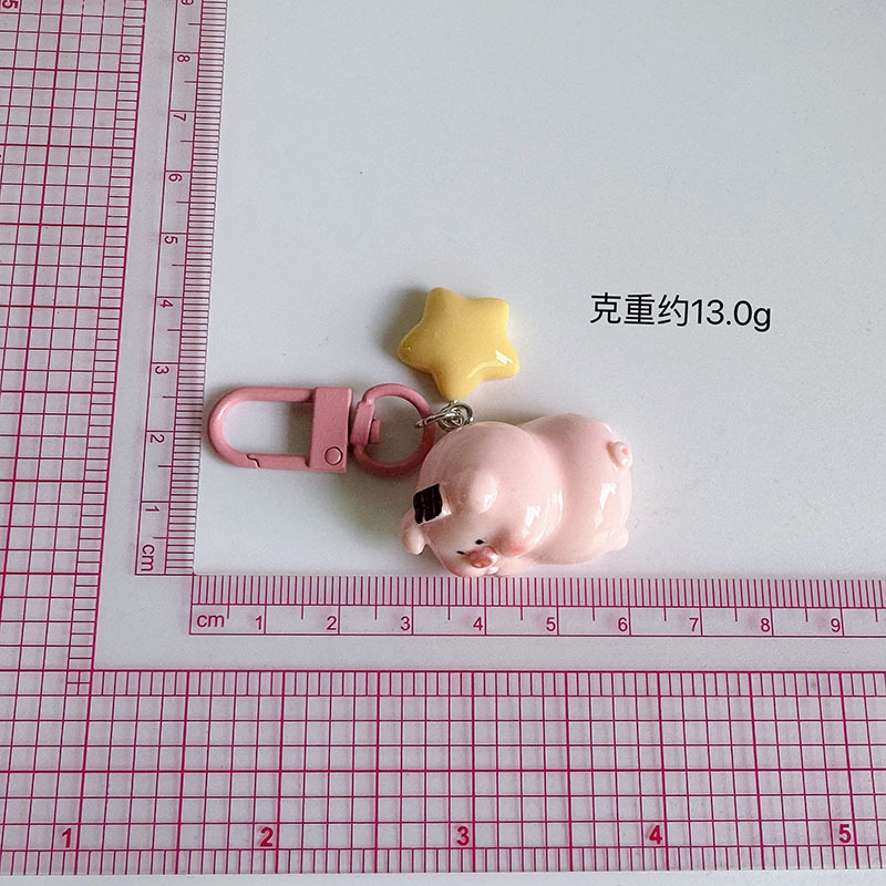 Llavero tridimensional de cerdito, súper lindo, estilo niña, ideal para mochilas escolares o como regalo para novia o estudiante