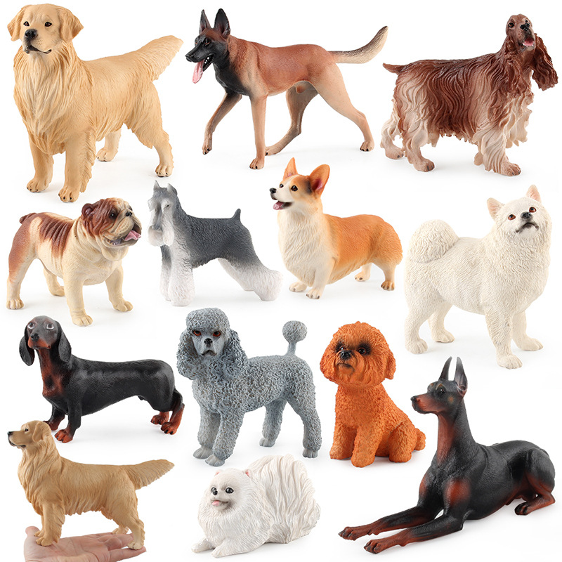 Original nuevo modelo de perro de simulación para niños hecho a mano estático perro mascota Golden Retriever VIP juguete de decoración sólida