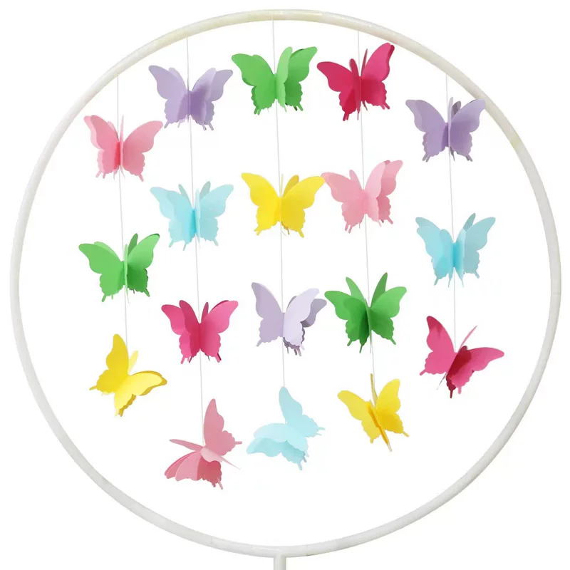 Name sticker, cloth, pendant for bedroom, three dimensional set with butterfly, in 3d format