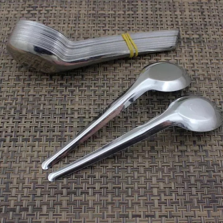 蘭の平底のスプーンのステンレスの食器の長い柄のスプーンの大きい先の05厚いスープのホテルのファーストフードの店のスープのスプーン|undefined