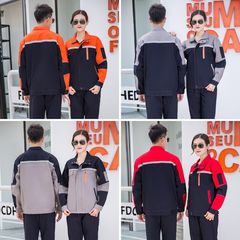 Spring and Autumn Pure Cotton Electric Welding Suit Long-Sleeve Workwear Set Welder Uniform Factory Clothes Durable Full-Cotton Workwear Customization