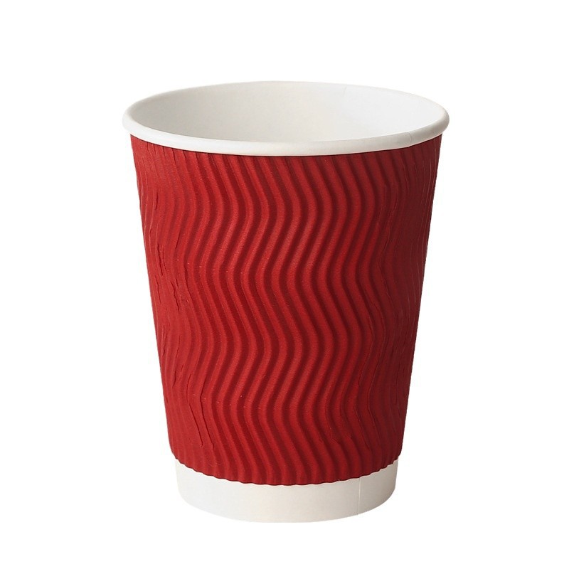 Taza de papel corrugado desechable taza de té personalizada engrosada Taza de café antiquemaduras taza de té de leche desechable