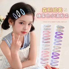 儿童侧边刘海夹2025新款女童碎发bb夹糖果色碎花发夹可爱女孩头饰