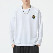 潮牌男装索罗娜长袖t恤新款男士ins潮流美式复古衣服重磅秋季体恤