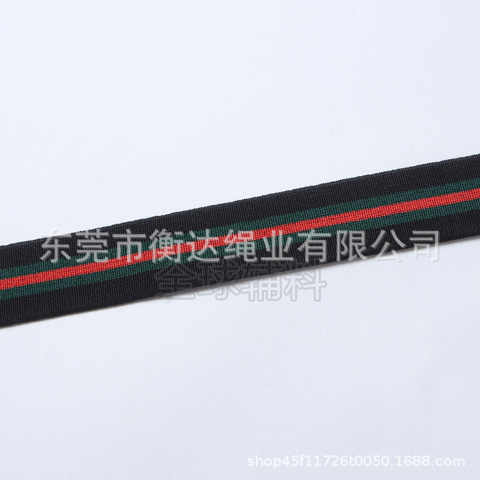 Fábrica en stock de 2 - 5cm de nylon de alta elasticidad correa elástica de rayas de color es adecuado para la cintura lateral de la camiseta de ropa