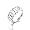 Ring stainless steel heart shaped suitable for men and women, Korean style, simple and elegant design, 18 carat