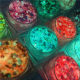 Luminous sequins glitter powder 12 color eye makeup mixed fluorescent glitter powder DIY drop glue luminous sequins