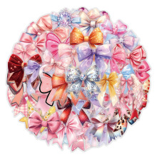 62张新款透明蝴蝶结个性创意涂鸦贴纸行李箱水杯滑板车贴纸批发