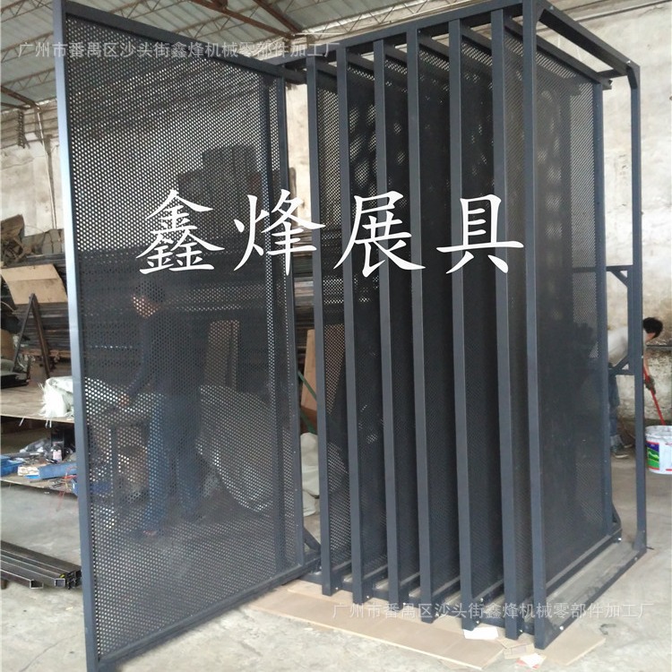 厂家直销铁网推拉柜挂画展示架 画框抽拉展架 抽拉挂画海报展示柜
