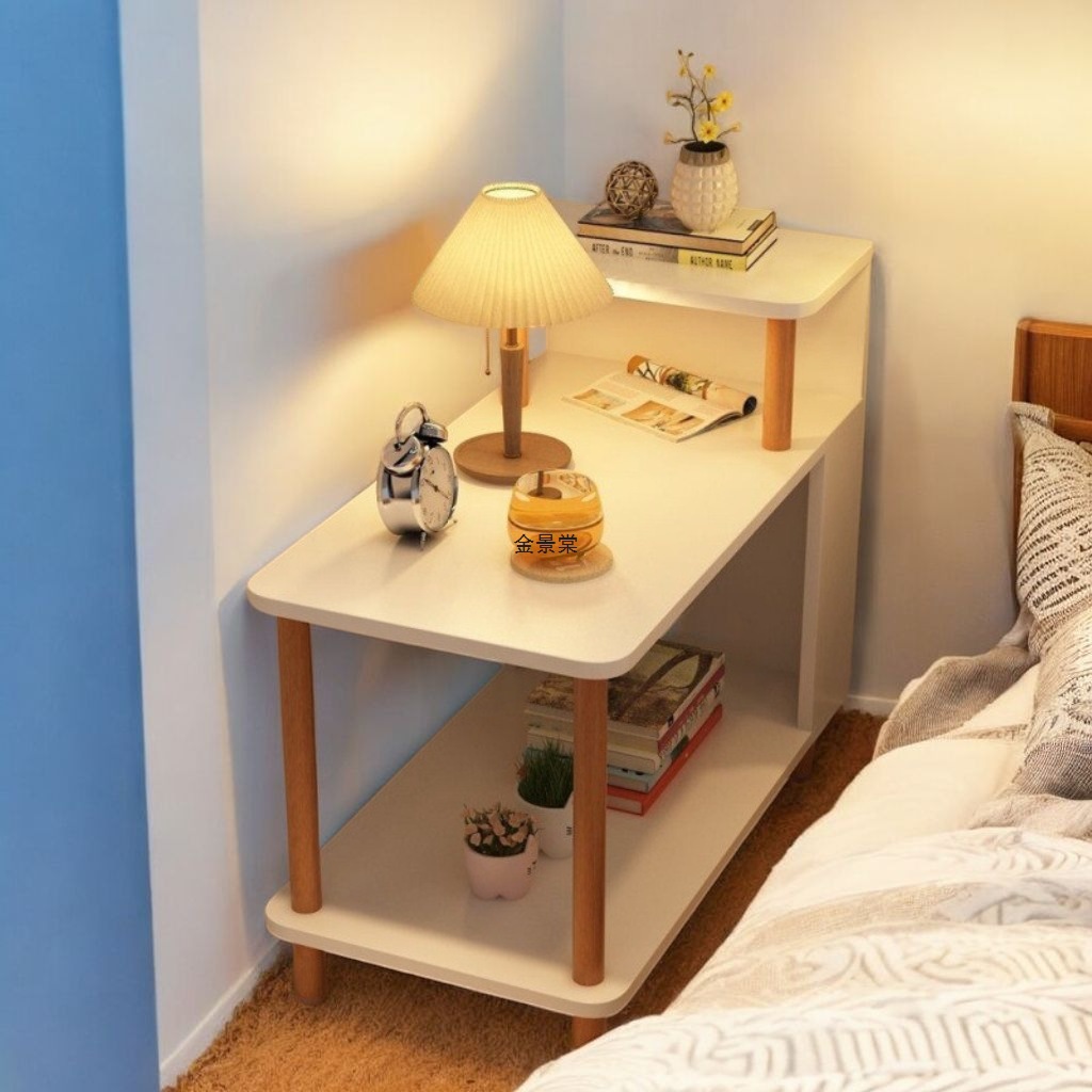 All Solid Wood High-End Small Table Rectangular Corners Movable Living Room Sofa Side Table Mini Bedroom Bedside Coffee Table