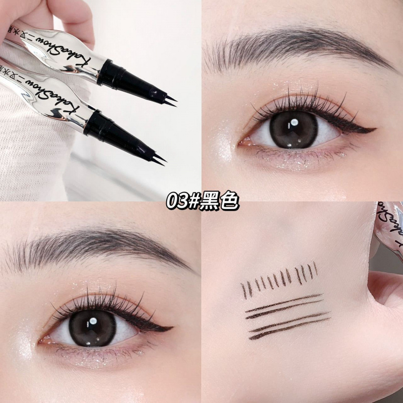 Kakashow dos lápiz de cejas de agua impermeable a prueba de sudor, maquillaje no es fácil de marearse, raíz clara, lápiz de cejas salvajes al por mayor.
