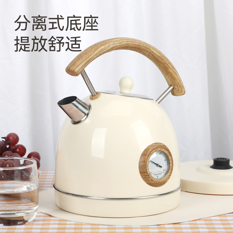 Mate verde retro hogar anti-scalder caldera eléctrica 304 de acero inoxidable apagado automático de gran capacidad hervidor