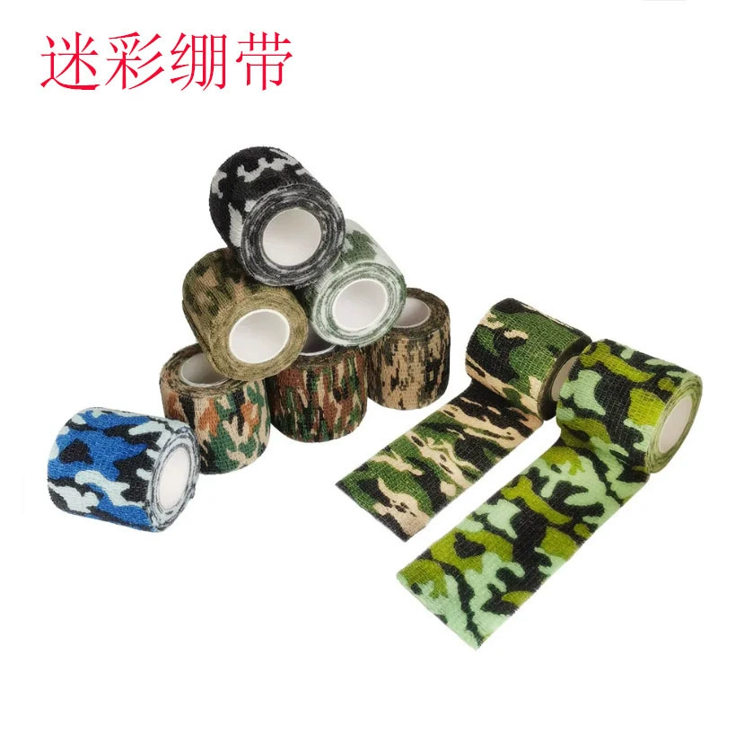 Наружная самоклеящаяся телескопическая нетканая ткань камуфляжная клейкая повязка камуфляжная лента захватная эластичная повязка 5 см