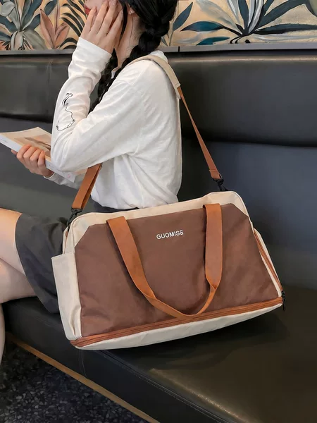 New model of dry and wet separation travel bag for long and short trips, large capacity luggage bag, color-blocking gym sports bag